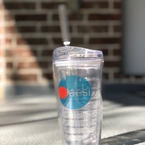 (NWOT) Clear Tumbler w EESI logo
